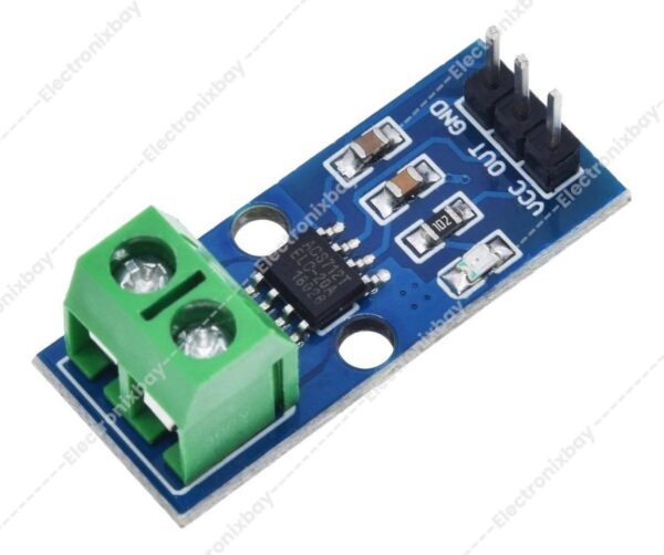 ACS712 Current Sensor, Current Sensor Module, Hall Effect Sensor, 30A Current Measurement, AC/DC Current Sensor, Power Monitoring Sensor, IoT Current Module, Robotics Sensor, Over-Current Protection Module, Energy Meter Sensor,