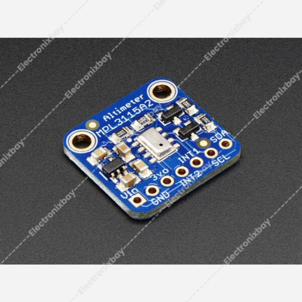 MPL3115A2, I2C sensor, altitude sensor, pressure sensor, Arduino sensor, IoT, environmental monitoring, weather station sensor, pressure module, barometric sensor, V2.0, high resolution, drone sensor, robotics sensor, temperature sensor, altitude tracking.