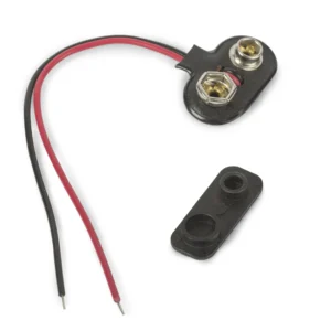 9V Battery Connector with Durable Leather Head