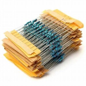 Resistors – Assorted Ohm Values, 1/4W Carbon Film, Pack of 5